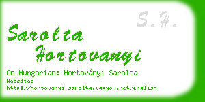 sarolta hortovanyi business card